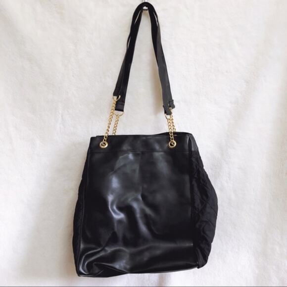 Lancôme Black Gold Chain Shoulder Clasp Bag - Picture 1 of 8